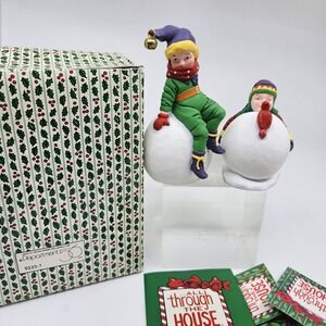 Department 56 Suzy And Spencer Making Snowballs 2 Figurines Preowned